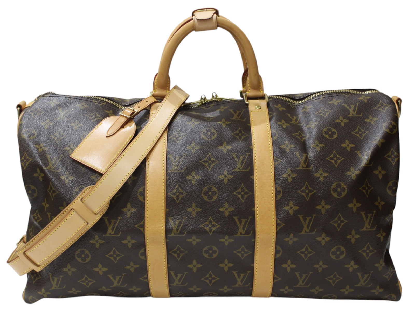 LOUIS VUITTON ルイ・ヴィトン キーポル･バンドリエール 50 M41416 MB0012 モノグラム 赤銅色 ボストンバッグ 旅する御徒面子 肩肉 レディース メンズ ウィメンズ ユニ一発やる 定番 一般受け 差し上げ物 差し上げ物荷造り可【中古】松前R56号店