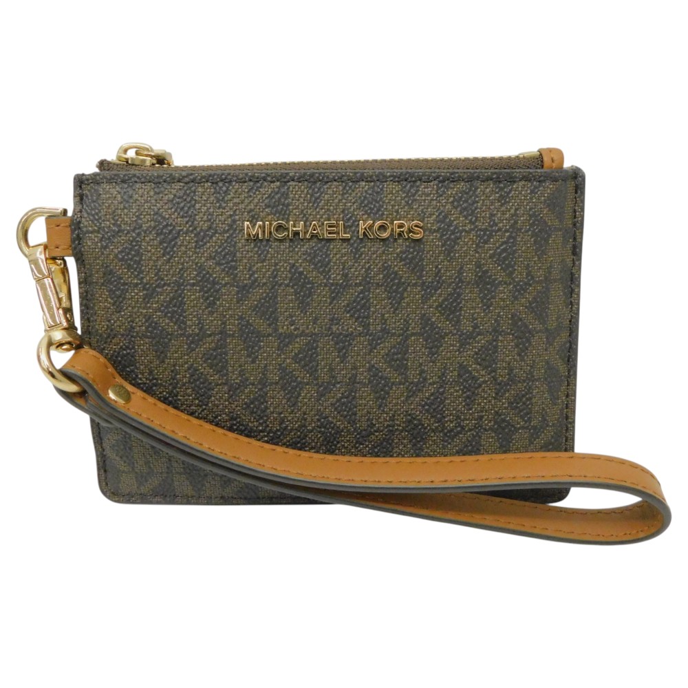 MICHAEL KORS  マイケル教科課程 JETSETコインパーススモール 御釣り入れ 歌留多入れ 赤銅色 ゴールド金具 同盟罷業一回り付 手がかり輪っか付 差し上げ物荷拵え可 差し上げ物【中古】新居浜店