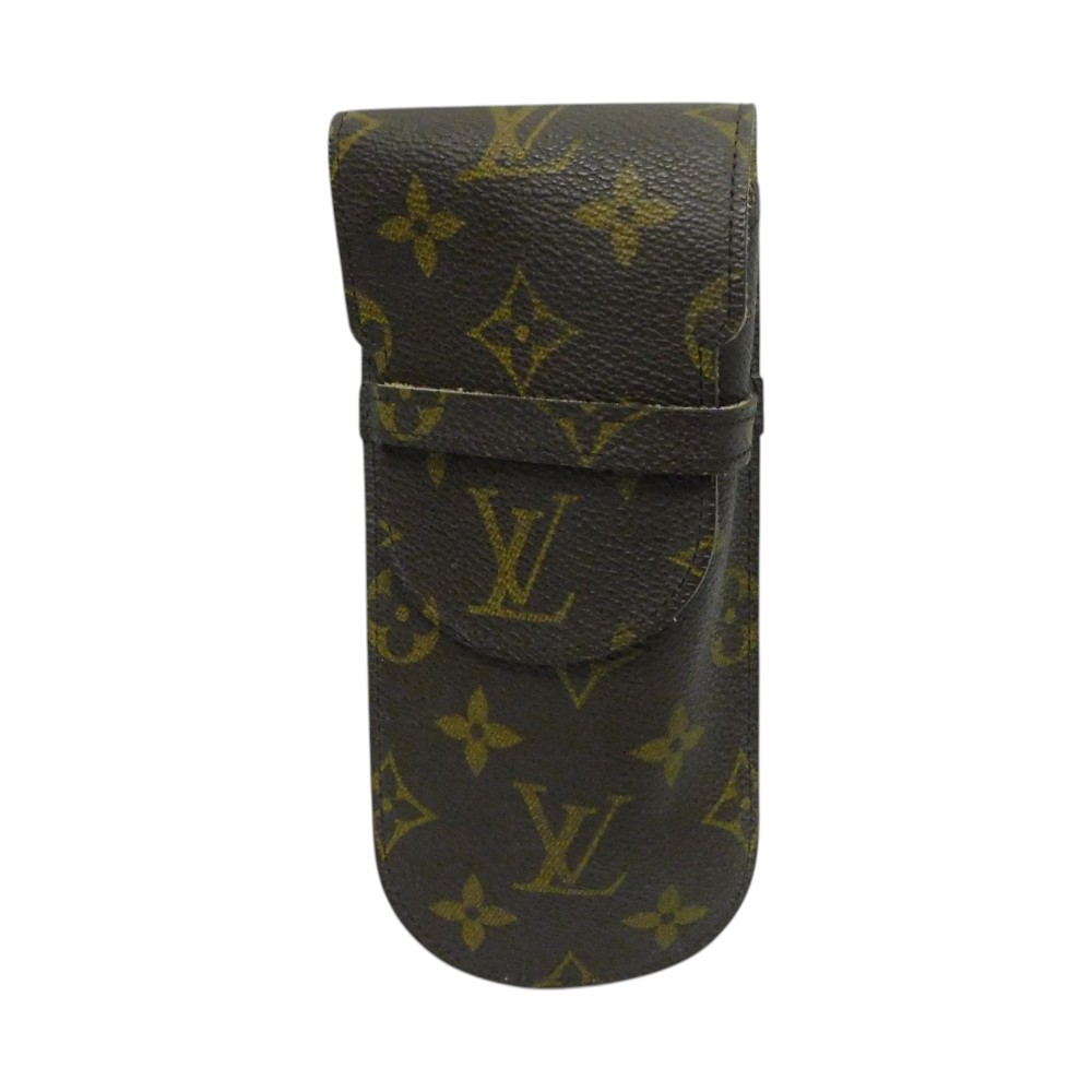 LOUIS VUITTON　ルイ・ヴィトン　エテゥイ リュネット ラバ　M62970　メガネケース　ペンケース　小物入れ　ブラウン系　茶　差し込み開閉　レディース　メンズ　ユニセックス　ギフト　プレゼント包装可【中古】新居浜店