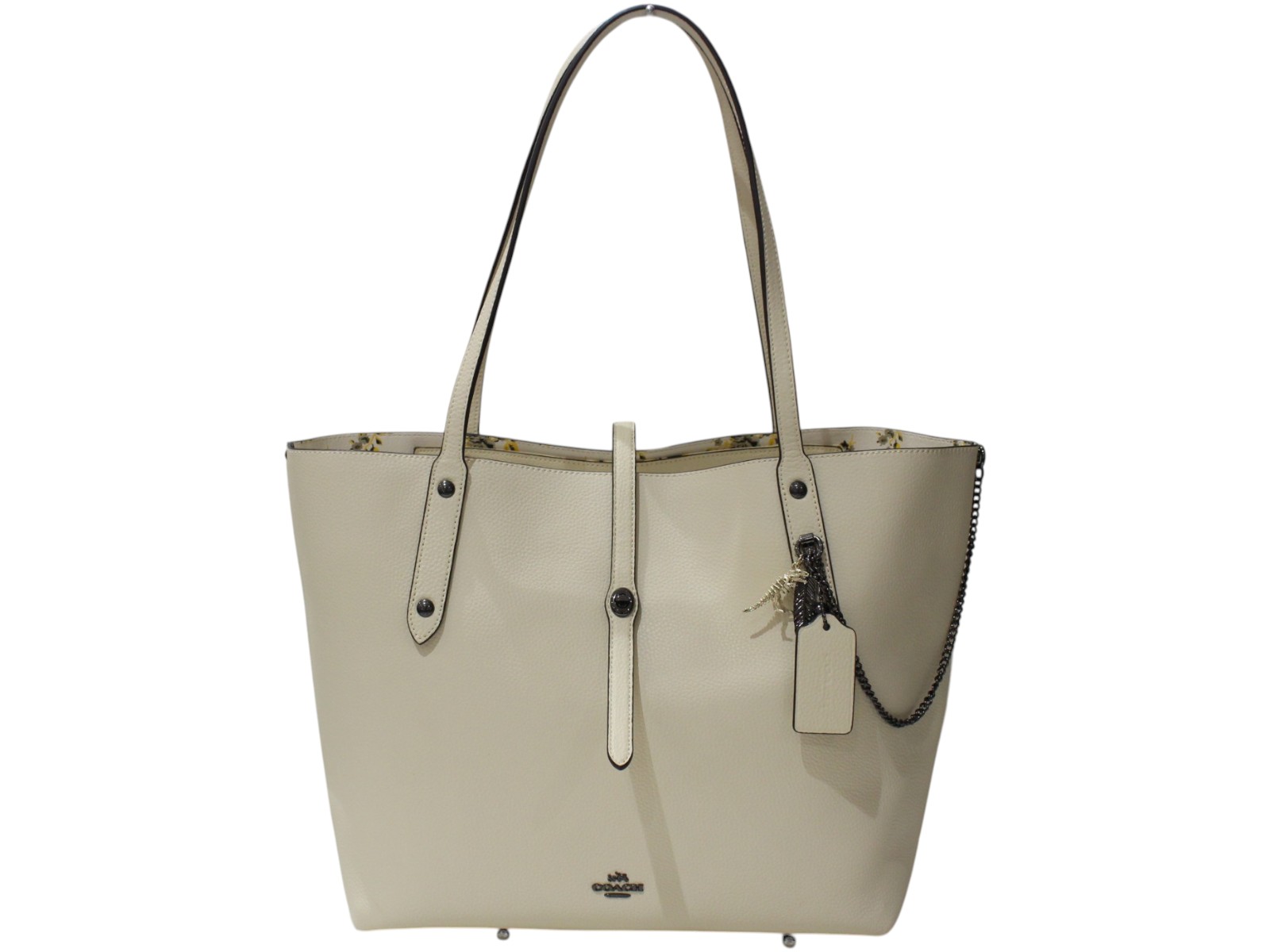 COACH　コーチ　プレーリートート　C1747-59093　レザー　ホワイト　花柄　トートバッグ　ショルダーバッグ　肩掛け　ビジネス　レディース　ウィメンズ　ギフト　プレゼント包装可【中古】松前R56号店