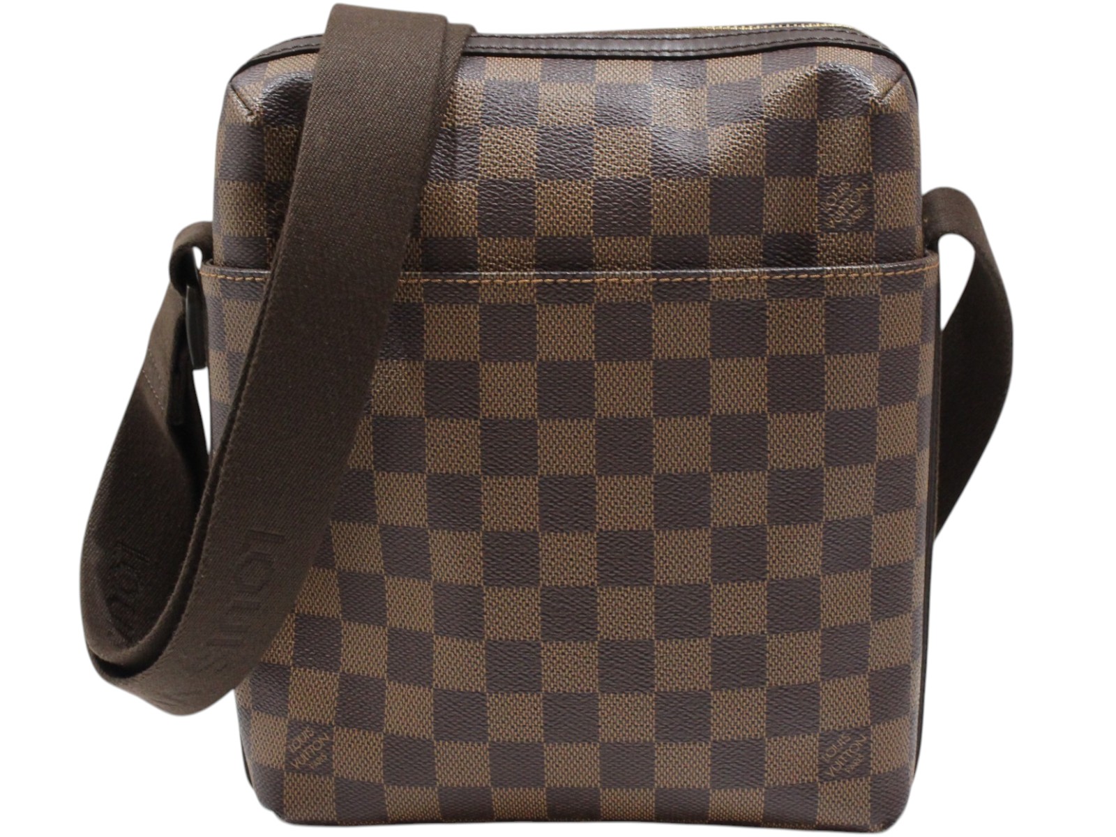 【布袋付】LOUIS VUITTON ルイ・ヴィトン トロター・ボブール N41135 ダミエ・エベヌ 帆布 赤銅色 ゴールド金具 ショルダーバッグ 曲がった掛け ユニ一発やる レディース メンズ 分かりやすい 心地好い 差し上げ物 差し上げ物荷拵え可【中古】松山久万ノ台店