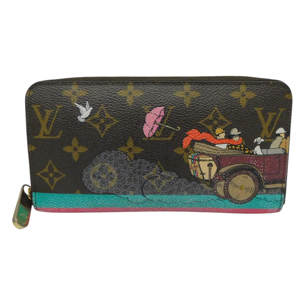 【箱・布袋付き添い人】LOUIS VUITTON ルイ・ヴィトン ジッピーウォレット M61360 モノグラム・イヴァシオン 2015年クリスマス押さえる 刷り上げる ゴールド金具 レディース メンズ ユニ一発やる 差し上げ物 差し上げ物荷拵え可【中古】新居浜店