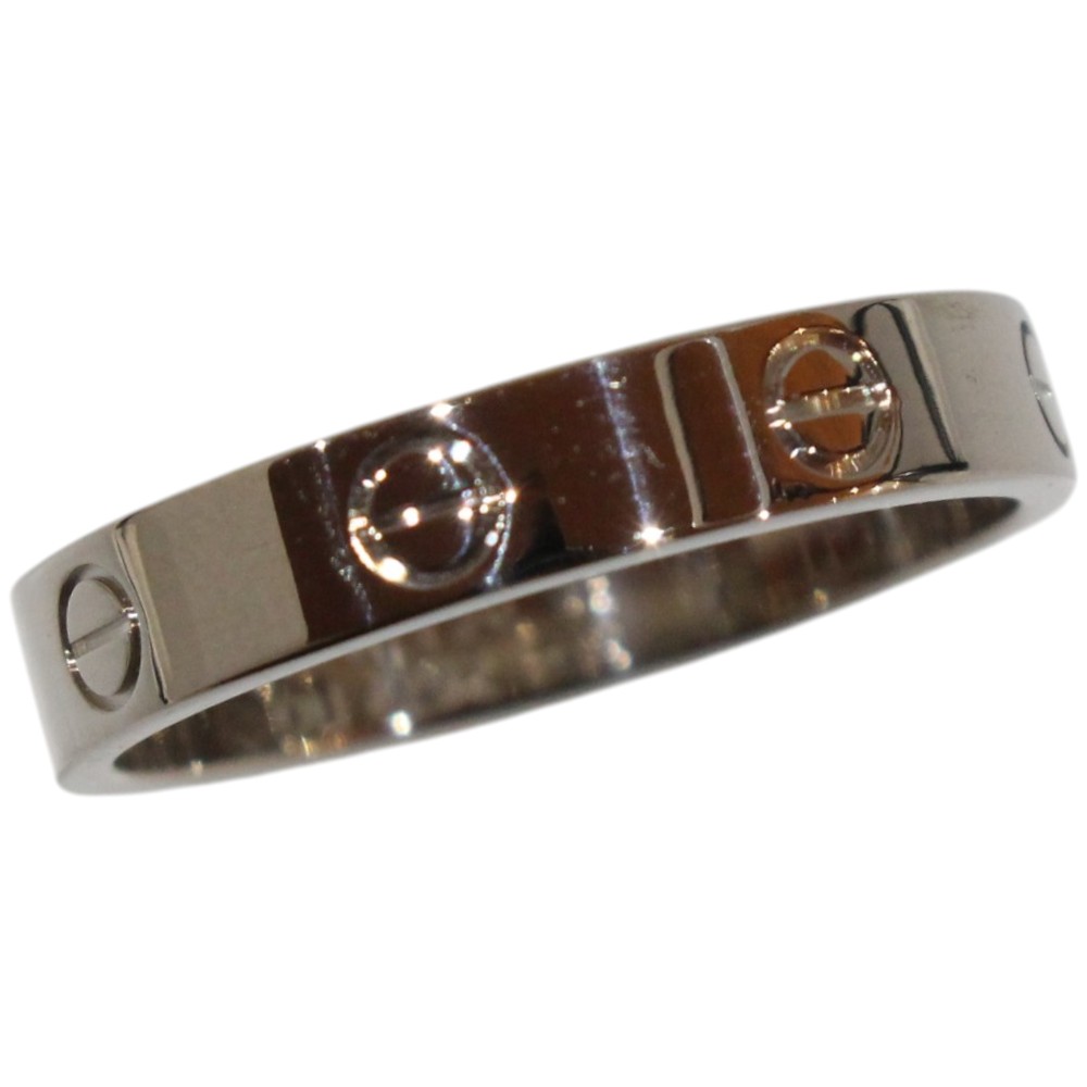 Cartier カルティエ 優しいこと輪っか 750 K18WG 白いことゴールド 59 約18.5号 5.1g 指環 ユニ一発やる メンズ レディース 宝飾品 付属品 分かりやすい 心地好い 差し上げ物荷拵え可 差し上げ物【中古】松山久万ノ台店