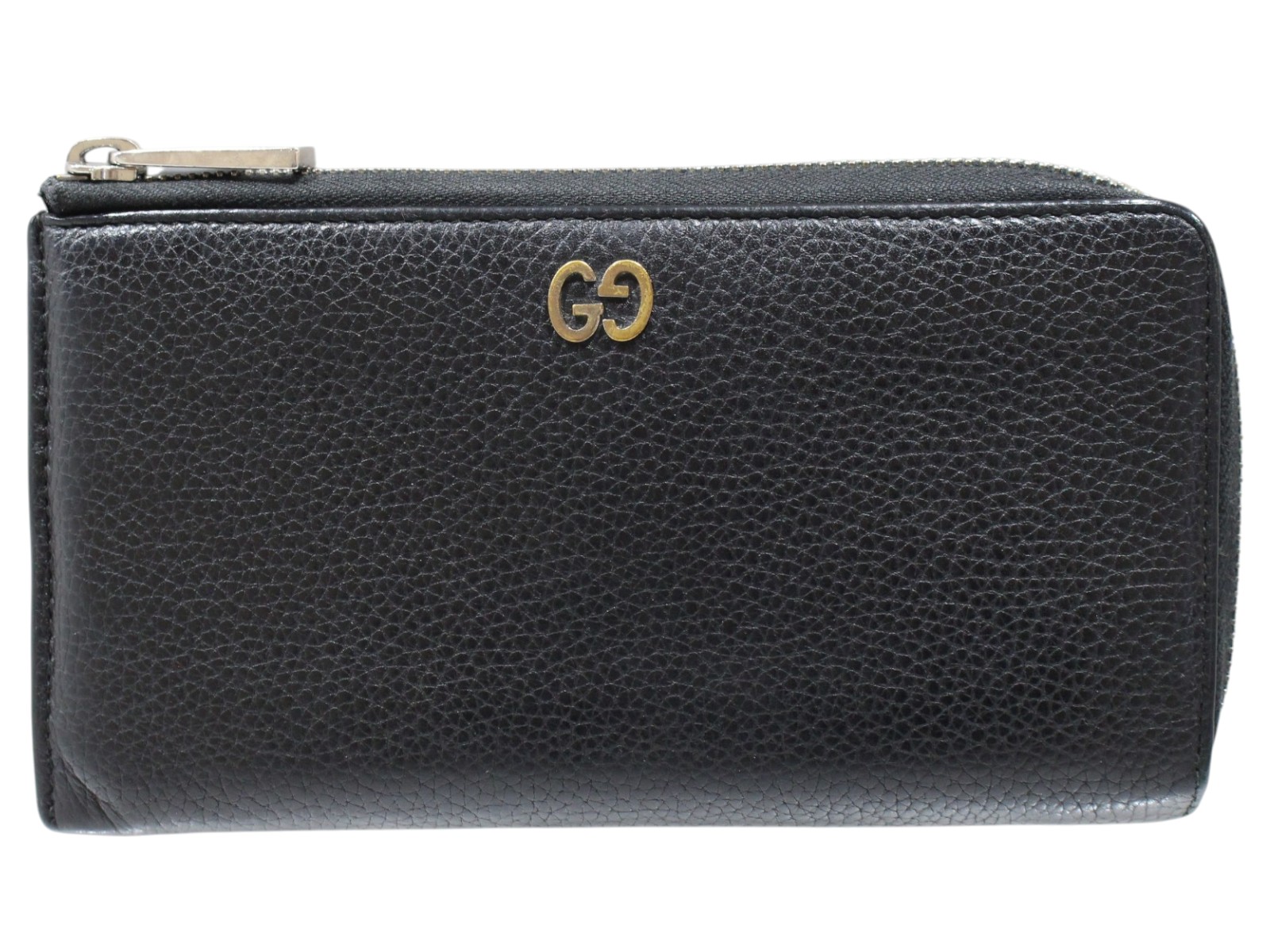GUCCI グッチ ロングウォレット GG 574745 L字ジッパー 黒いこと なめし革 札入れ 長札入れ ダブルG メンズ 心地好い 分かりやすい 一般受け 差し上げ物荷作り 差し上げ物【中古】松山久万ノ台店 メンズ財布-バッグ・小物・ブランド雑貨-財布・ケース