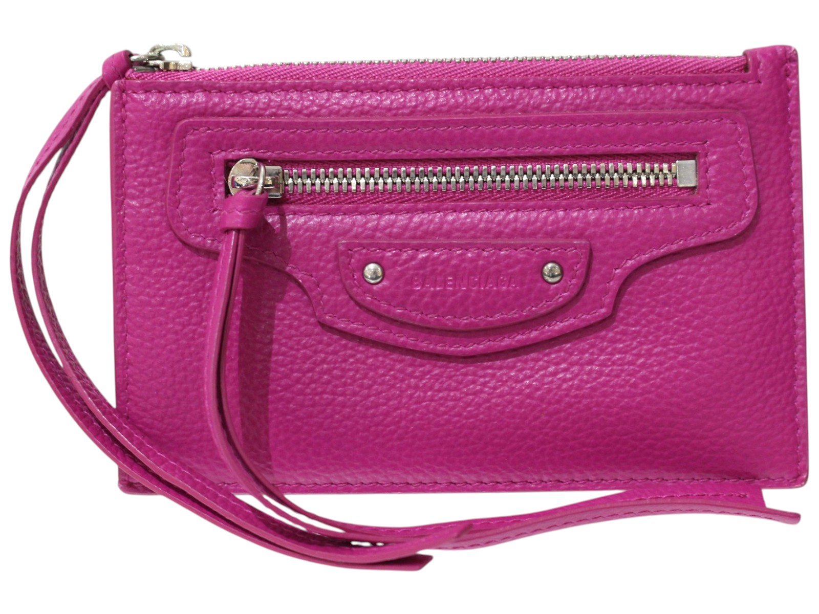 BALENCIAGA バレンシアガ ネオクラシック フラグメントケース 640110 ショッキングピンク系 レザー 小物 カードケース コインケース 小銭入れ レディース ユニセックス ウィメンズ 人気 ブランド 定番 ギフト プレゼント包装可【中古】松前R56号店|かんてい局松前R56号店