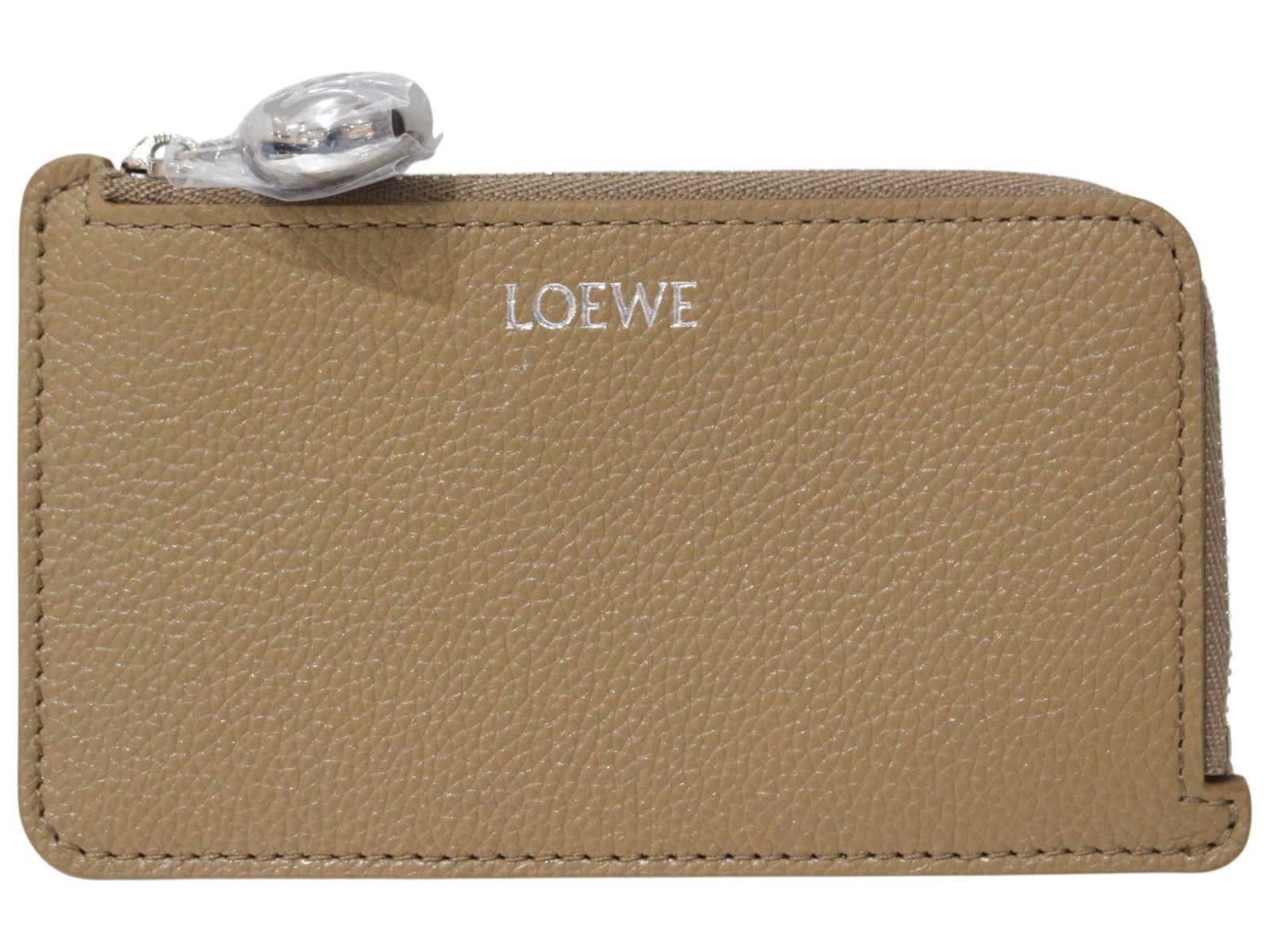 【箱・布袋あり】LOEWE ロエベ ぺブルコインカードホルダー CANBZ40X30 フラグメントケース 歌留多入れもの コインケース 赤銅色系 しろがね色金具 レディース メンズ ユニ一発やる 小物 分かりやすい 一般受け 差し上げ物荷拵え 差し上げ物【中古】松前R56号店