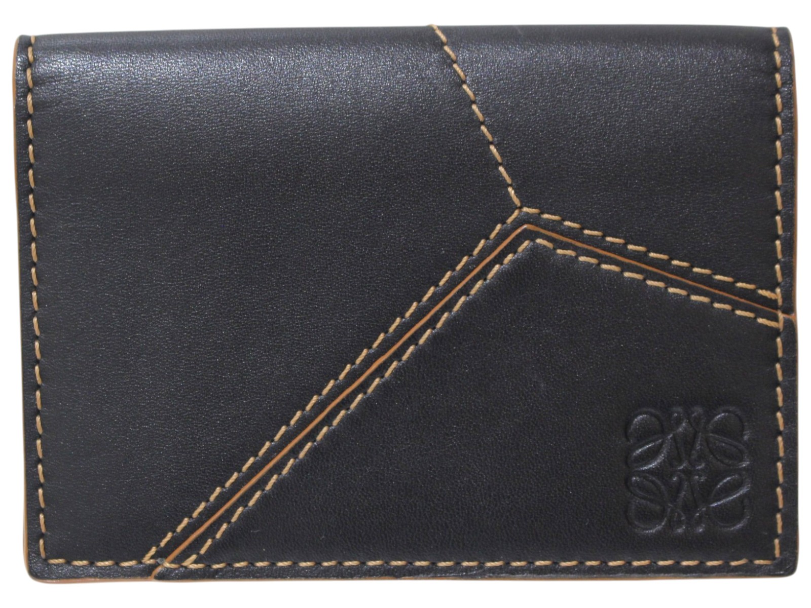 【箱あり】LOEWE ロエベ バイフォールドカードケース C510144X01 謎合わせ編み目 黒いこと系 レディース メンズ ユニ一発やる 小物 パウダーコンパクト 納める 今めかしい 分かりやすい 一般受け 差し上げ物荷拵え 差し上げ物【中古】松前R56号店