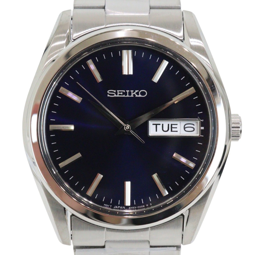 【内外箱あり】SEIKO セイコー セイコーセレクション SBTH009 クオーツ 電池式 ステンレス 10気圧防水 ネイビー系文字盤 デイデイト メンズ 紳士 人気 腕時計 ウォッチ プレゼント包装 ギフト【中古】松前R56号店|かんてい局松前R56号店