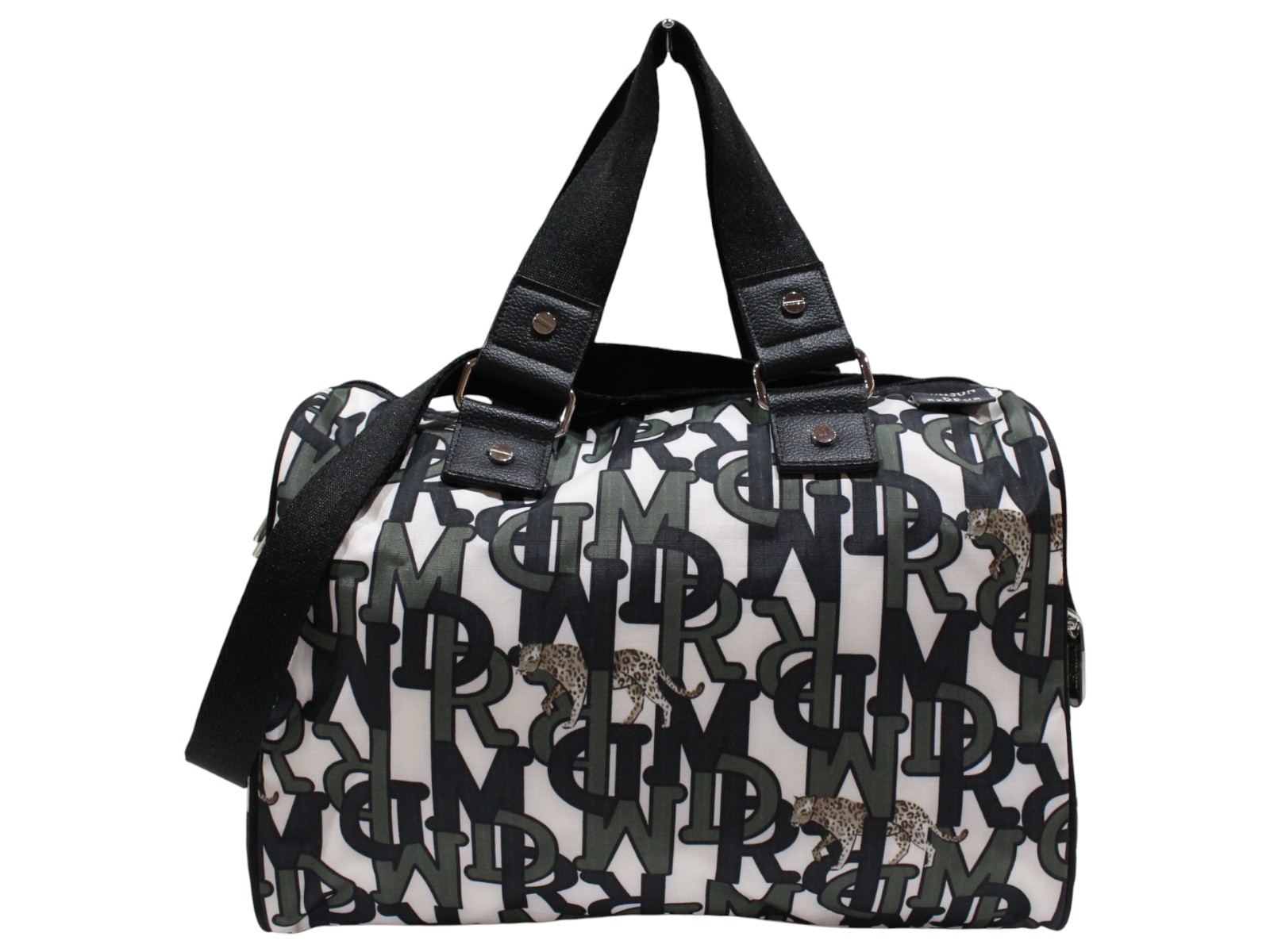 【ストラップあり】LESPORTSAC レスポートサック MAISON DE REEFUR共同研究 2WAY ミニボストンバッグ ヒョウ ナイロン 緑であること ショルダーバッグ 旅する用 周遊 レディース メンズ ユニ一発やる 差し上げ物荷造り 差し上げ物【中古】松山久万ノ台店