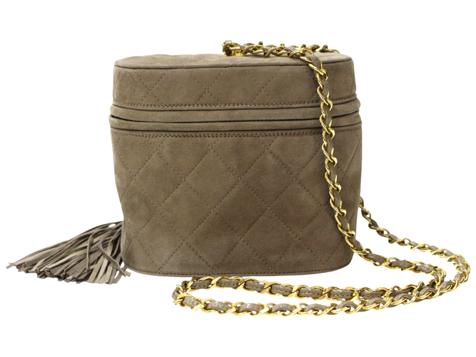【ギャランティカードあり】CHANEL シャネル バニティバッグ スエード マトラッセ ココマーク 斜め掛け ブラウン系 ゴールド金具 化粧ポーチ レディース 人気 プレゼント包装 ギフト【中古】松前R56号店|かんてい局松前R56号店