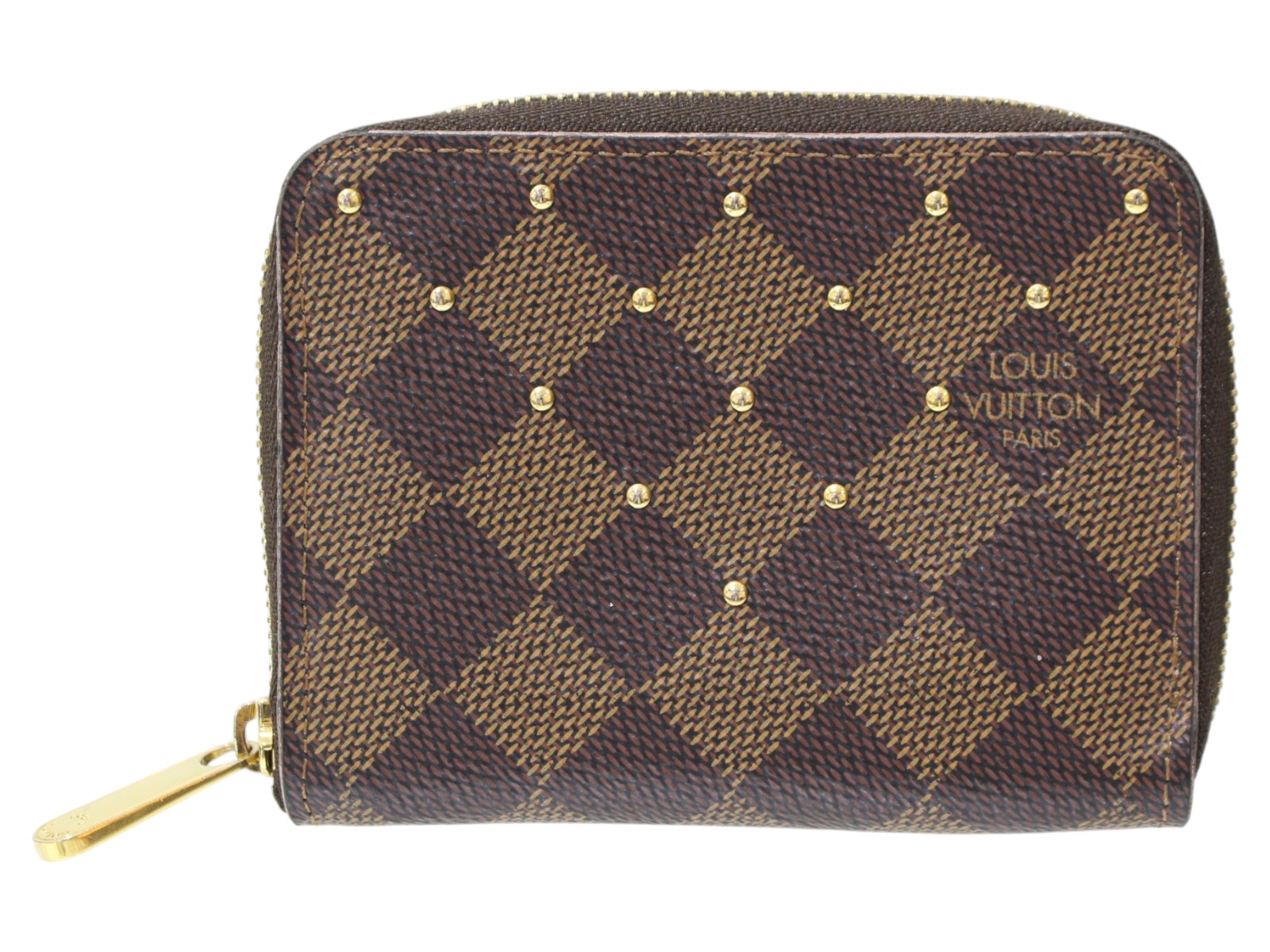 LOUIS VUITTON ルイ・ヴィトン ジッピー・コインパース N60250 ダミエ・エベヌ 赤銅色系 御釣り入れ 歌留多入れ ゴールド金具 パウダーコンパクト コインケース パウダーコンパクト レディース ウィメンズ LV 一般受け 差し上げ物 差し上げ物荷拵え可【中古】松前R56号店