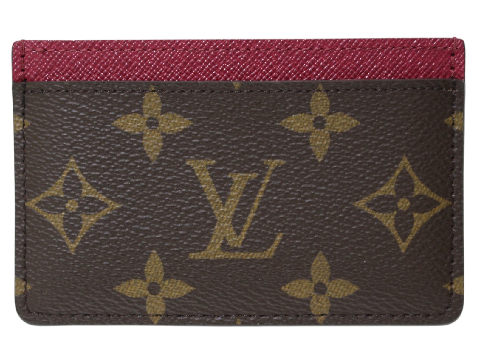 LOUIS VUITTON ルイ・ヴィトン カードケースポルトカルト・サーンプル M60703 フューシャ モノグラム・帆布 パウダーコンパクト 薄型 歌留多入れ レディース ウィメンズ LV 一般受け 差し上げ物 差し上げ物荷拵え可【中古】松前R56号店