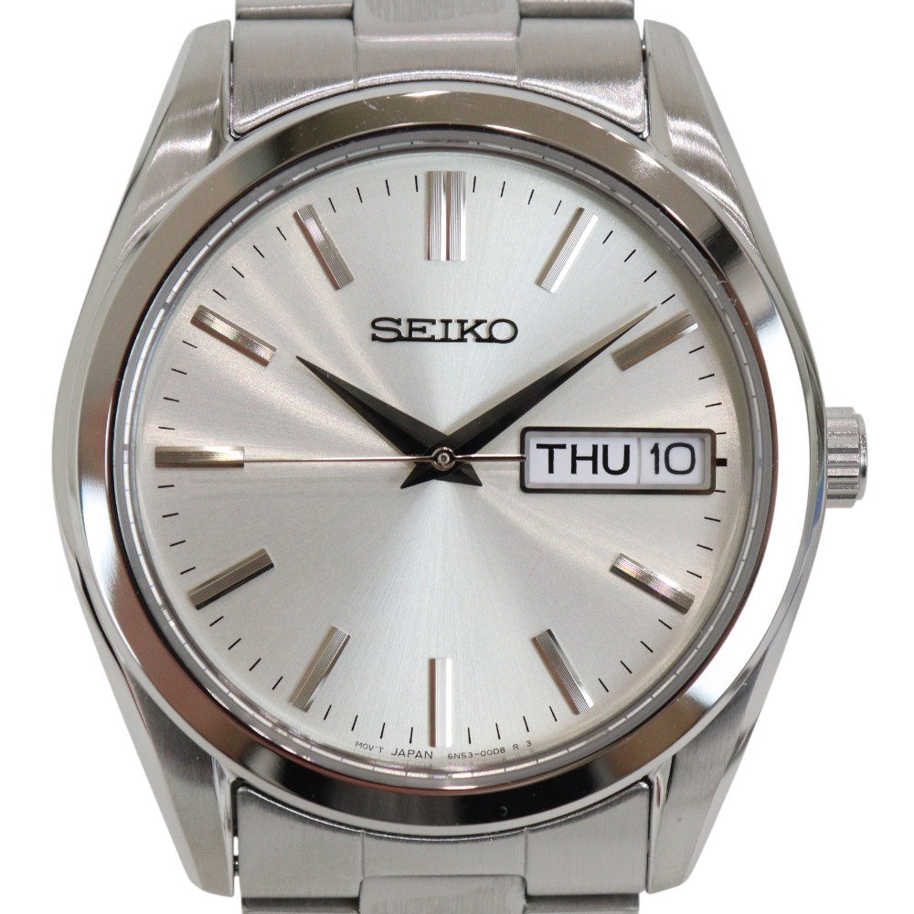 SEIKO セイコー えり抜き SBTH007 水晶 デイデイト 逢い引き 曜日 SS しろがね色文字記号盤 しろがね色 10空圧雨合羽 メンズ ウオッチ ご覧なさる 差し上げ物荷作り 差し上げ物【中古】松前R56号店