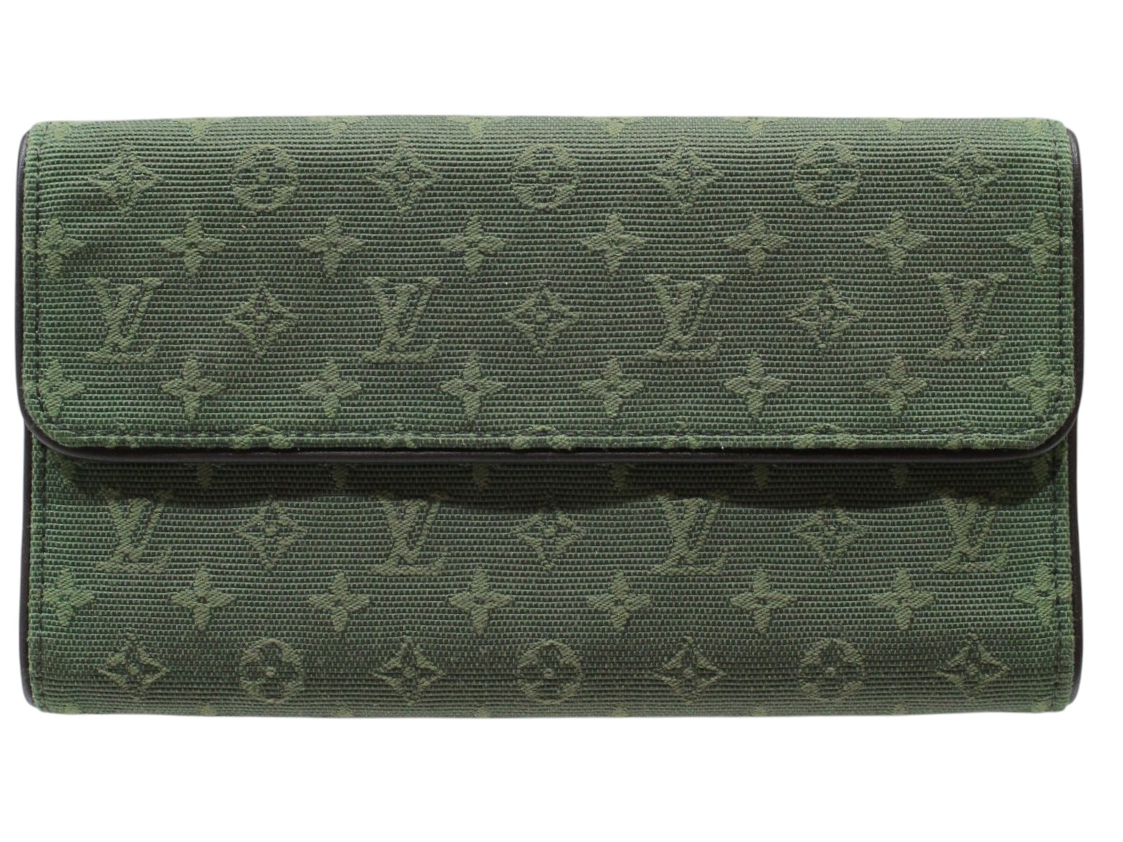 LOUIS VUITTON　ルイ・ヴィトン　ポルトトレゾール・インターナショナル　M92443　三つ折り長財布　ロングウォレット　モノグラム・ミニ　グリーン系　カーキ　財布　レディース　メンズ　ユニセックス　定番　ギフト　プレゼント包装可【中古】松山久万ノ台店｜かんてい局松前Ｒ５６号店