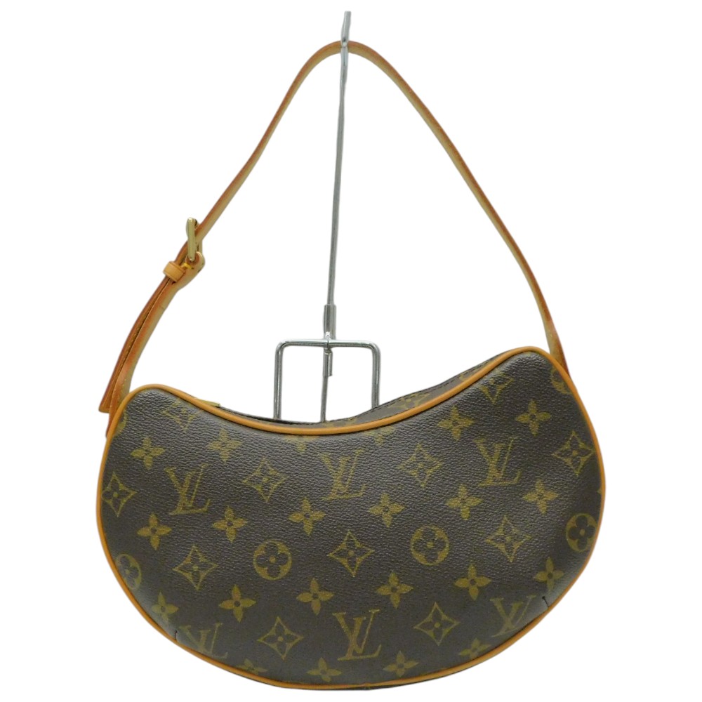 LOUIS VUITTON ルイ・ヴィトン ポシェット・クロワッサン M51510 モノグラム 赤銅色系 一ショルダーバッグ 肩かけ レディース ゴールド金具 LV 分かりやすい 一般受け 差し上げ物 差し上げ物荷造り可【中古】新居浜店