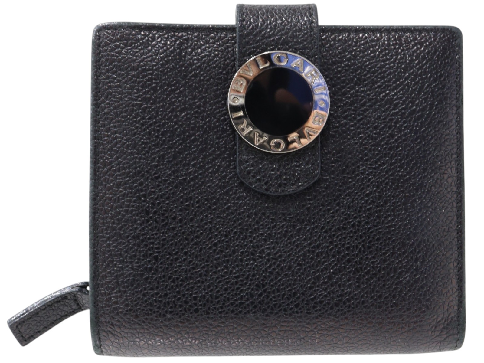 BVLGARI ブル小峡谷 ブルガリブルガリ 二つ折り紙入れ 22263 ウォレット 黒いこと系 メンズ レディース ユニ一発やる ブランド名紙入れ パウダーコンパクト 差し上げ物荷拵え 分かりやすい 差し上げ物【中古】松山朝生田店