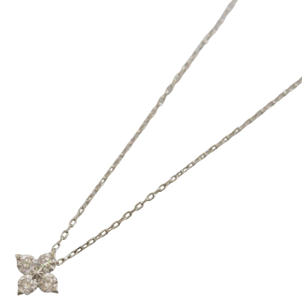 STAR JEWELRY スタージュエリー ネックレス Pt950 プラチナ メレダイヤモンド 0.13ct 約43cm アズキチェーン 1.3g ブランドジュエリー アクセサリー 華奢 レディース ウィメンズ お洒落 シンプル 人気 プレゼント包装 ギフト【中古】松前R56号店|かんてい局松前R56号店
