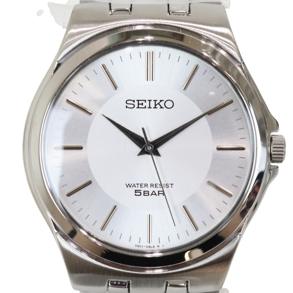 【内外箱あり】SEIKO セイコー 肝ったま SCXP021 石英 独居室式 ステンレス鋼スチール写真 しろがね色系文字記号盤 5空圧雨合羽 分かりやすい 着飾る メンズ 成人男性 一般受け ウオッチ ご覧なさる 差し上げ物荷拵え 差し上げ物【中古】松前R56号店