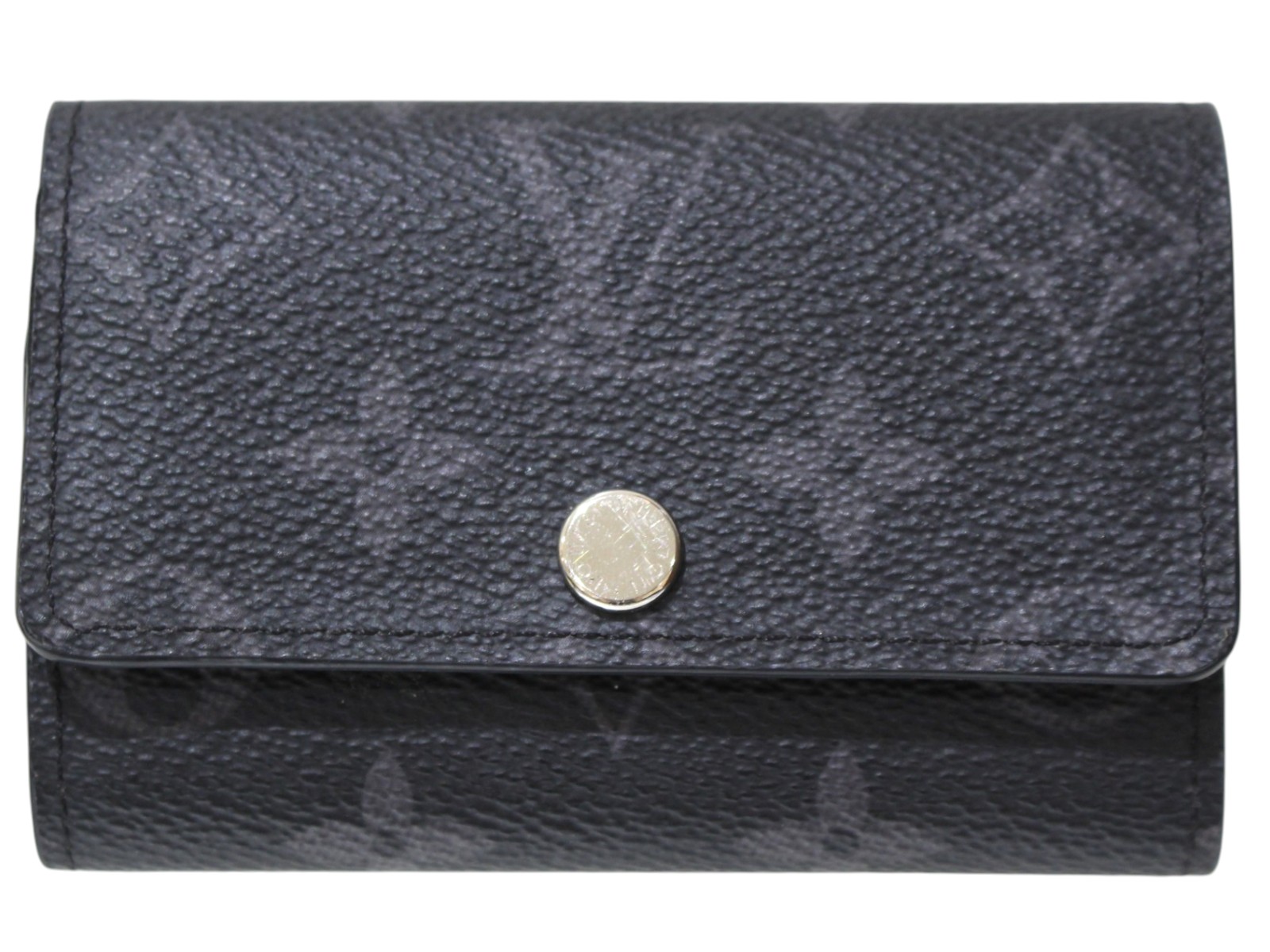 LOUIS VUITTON ルイ・ヴィトン ミュルティクレ6 M82603 足懸かり入れもの 6連 モノグラム・エクリプス 黒いこと×薄墨色系 しろがね色金具 パウダーコンパクト メンズ 成人男性 LV 一般受け 定番 分かりやすい 差し上げ物 差し上げ物荷拵え可【中古】松前R56号店