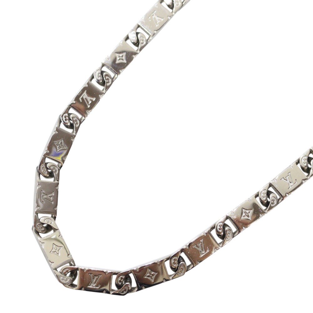 【箱・布袋あり】LOUIS VUITTON ルイ・ヴィトン  M00919 しろがね色色つや モノグラム御花 LVかしら文字 付属品 ブランド名小物 メンズ 一般受け 定番 差し上げ物 差し上げ物荷拵え可【中古】松前R56号店