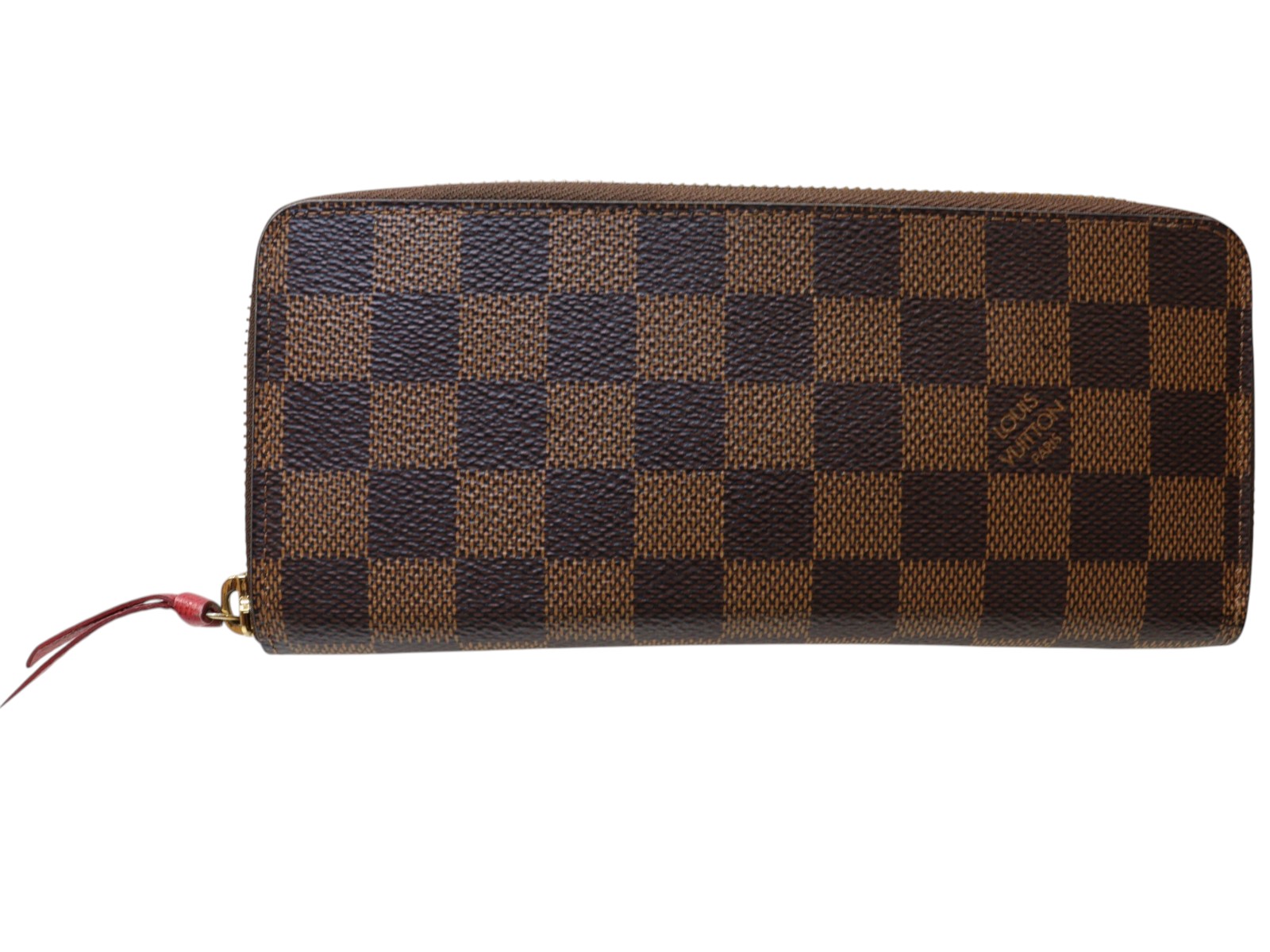 LOUIS VUITTON ルイ・ヴィトン ポルトフォイユ・クレマンス N60534 ダミエ・エベヌ ゴールド金具 赤銅色系 長紙入れ ロングウォレット ジッパー開閉 メンズ レディース ユニ一発やる 差し上げ物 ブランド名紙入れ 差し上げ物荷拵え可【中古】松山朝生田店