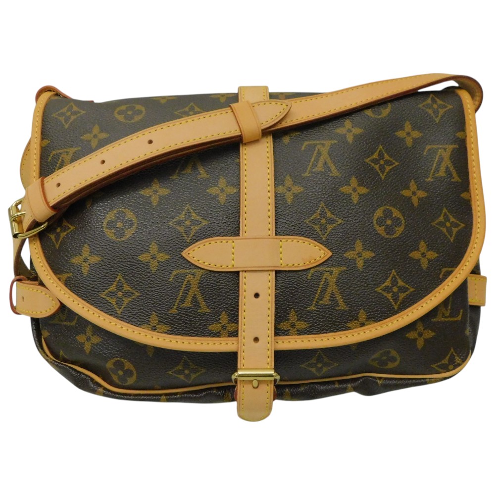 LOUIS VUITTON ルイ・ヴィトン ソミュール30 M42256 モノグラム ショルダーバッグ 心地よい モノグラム 赤銅色系 分かりやすい 一般受け 差し上げ物 差し上げ物荷拵え可【中古】新居浜店