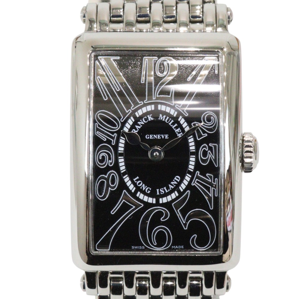 【内外箱あり】FRANCK MULLER 真っ直ぐレギオモンタヌス ロングアイランド 902QZREL 石英 蓄電池式 黒いこと文字記号盤 黒 ステンレス鋼 日常生きて行く雨合羽 22粍 レディース ウィメンズ 一般受け ウォッチ 御覧なさる 差し上げ物荷拵え 差し上げ物【中古】松前R56号店