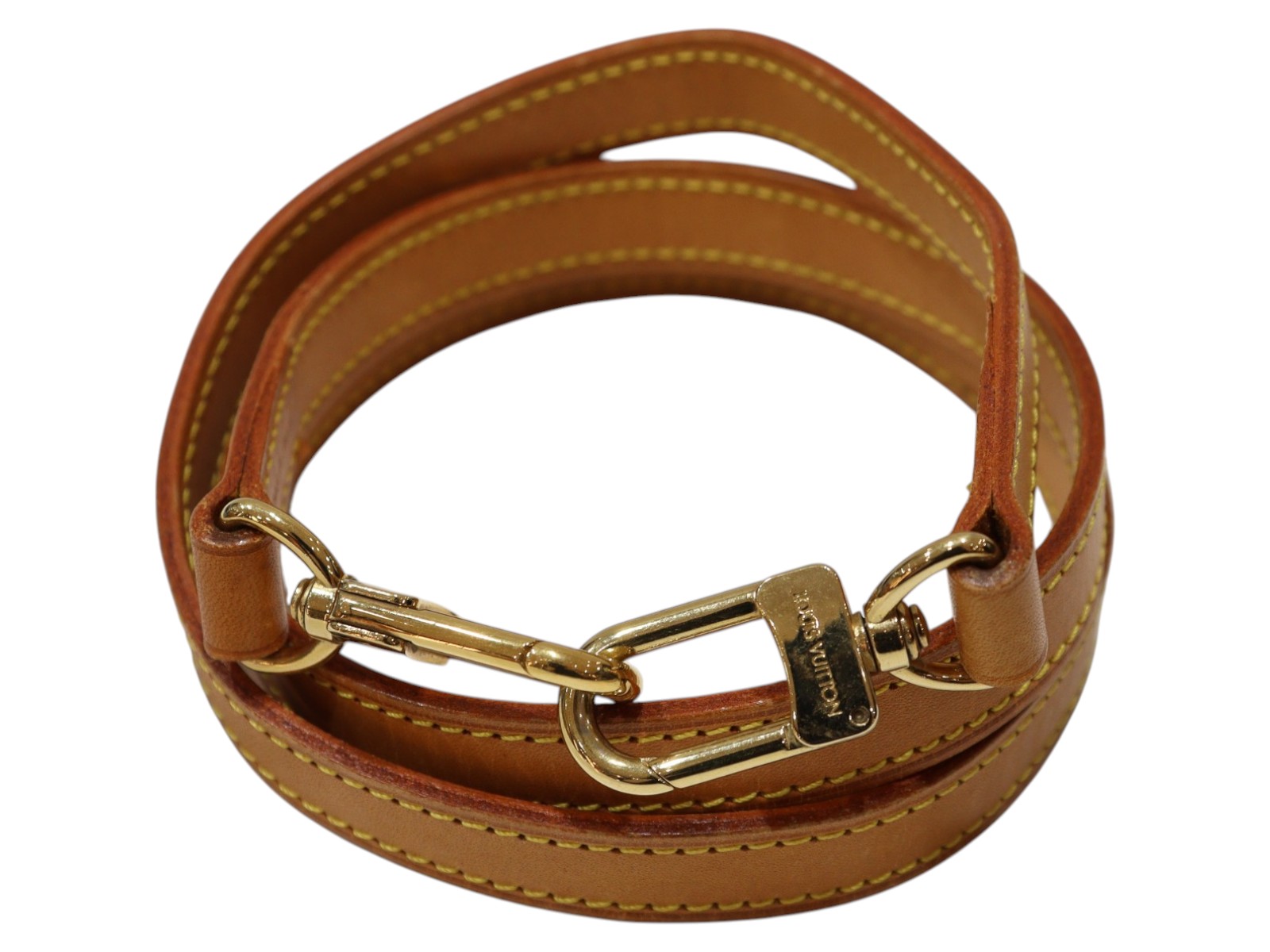 LOUIS VUITTON　ルイ・ヴィトン　ショルダーストラップ　ベージュ系　ヌメ革　ゴールド金具　小物　レディース　ウィメンズ　ユニセックス　定番　人気　ギフト　プレゼント包装可【中古】松山朝生田店｜かんてい局松前Ｒ５６号店