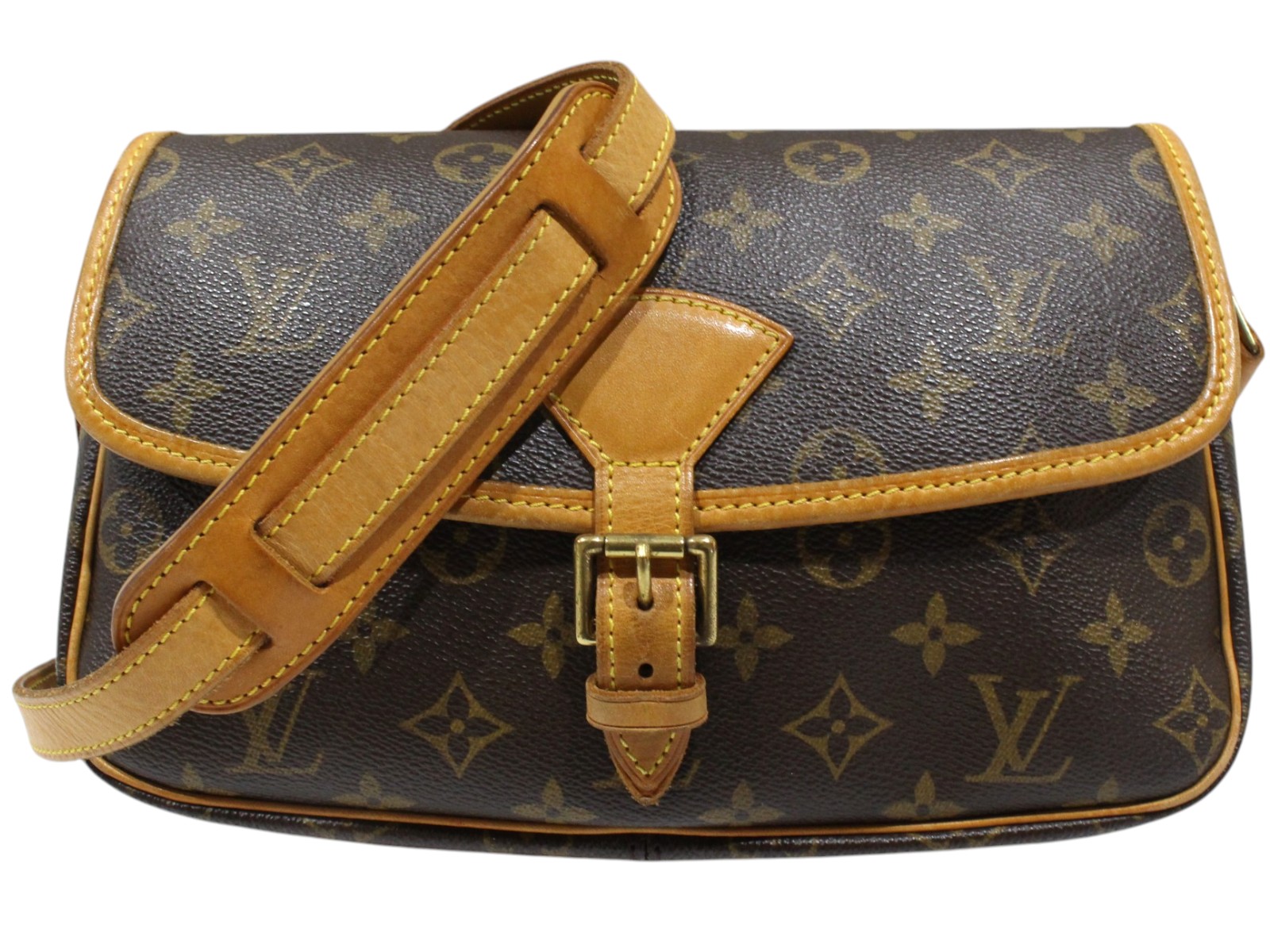 【布袋付】LOUIS VUITTON ルイ・ヴィトン ソローニュ M42250 モノグラム・キャンバス ブラウン ゴールド金具 ショルダーバッグ 斜め掛け レディース ウィメンズ 廃盤 ヴィンテージ シンプル ギフト プレゼント包装可【中古】松山久万ノ台店|かんてい局松前R56号店