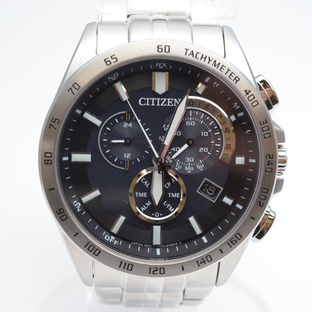 楽天市場 Citizen シチズン エコドライブ ソーラー電波時計 Gn 4w S 12g クロノグラフ メンズ腕時計 中古 質屋かんてい局 盛岡店