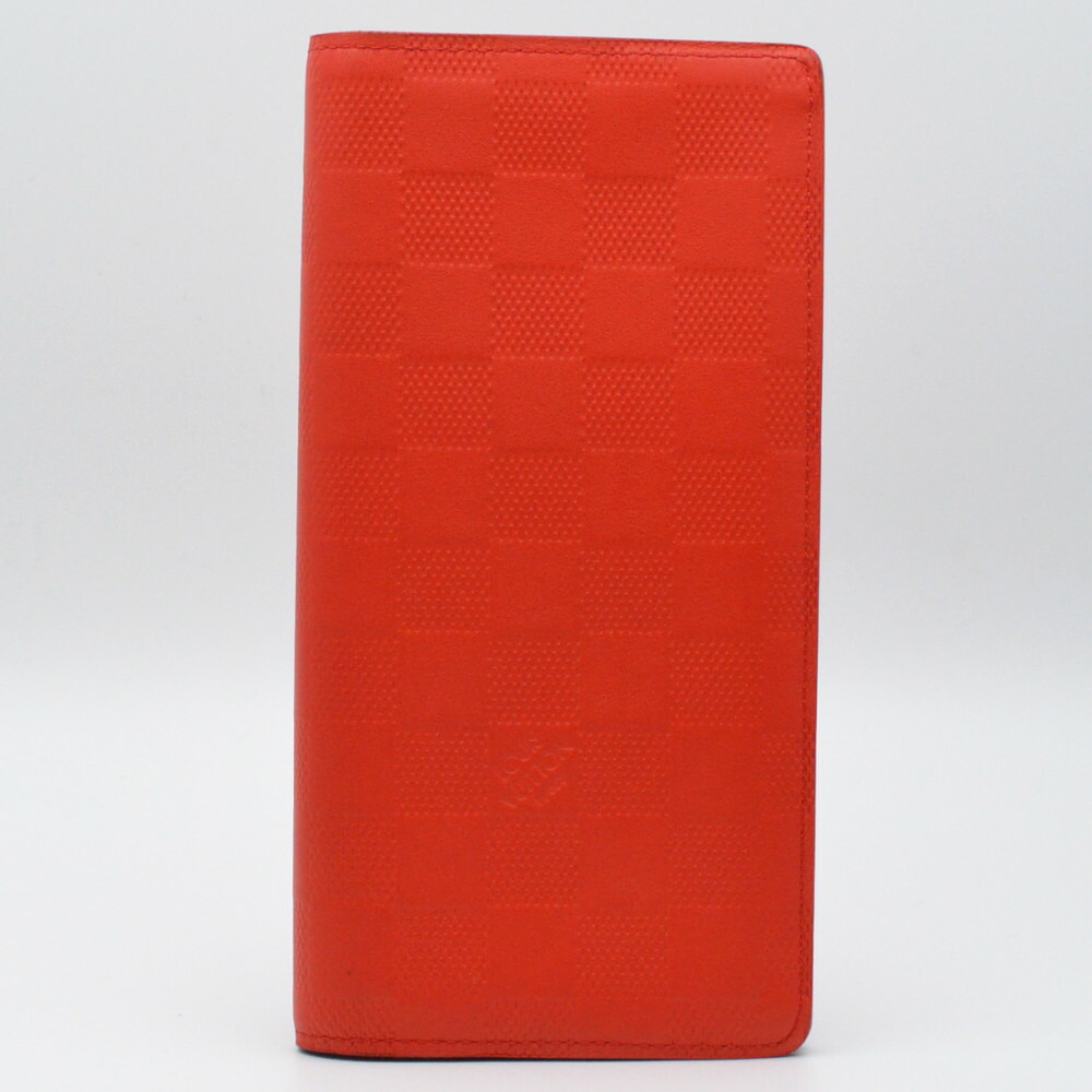【中古】LOUISVUITTON ルイヴィトン N63011 ポルトフォイユ・プラザ ダミエ・アンフィニフュージョン レッド系 ロングウォレット 二つ折り長財布 メンズ レディース|質屋かんてい局 盛岡店
