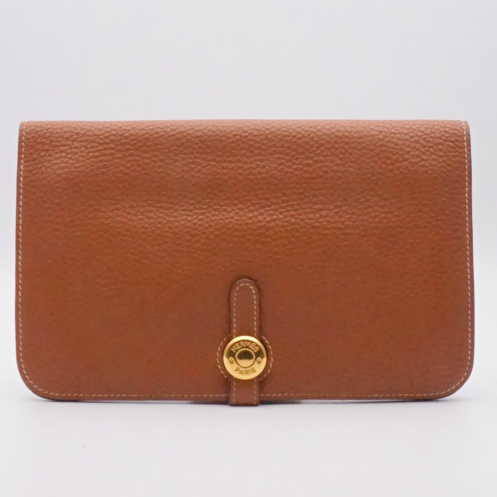 楽天市場】HERMES エルメス ドゴンGM ゴールド ライトブラウン