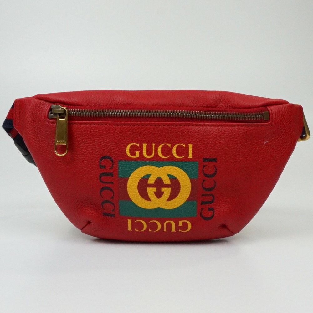 GUCCI グッチ 527792 酉の方角御徒面子 赤いこと系 なめし革 シェリー酒伝達ルート 御居処御徒面子  上半身御徒面子  曲がった掛け ユニ一発やる【中古】