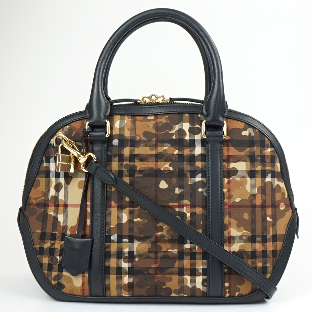 楽天市場】バーバリー トップステッチ クロコ型押し ハンドバッグ