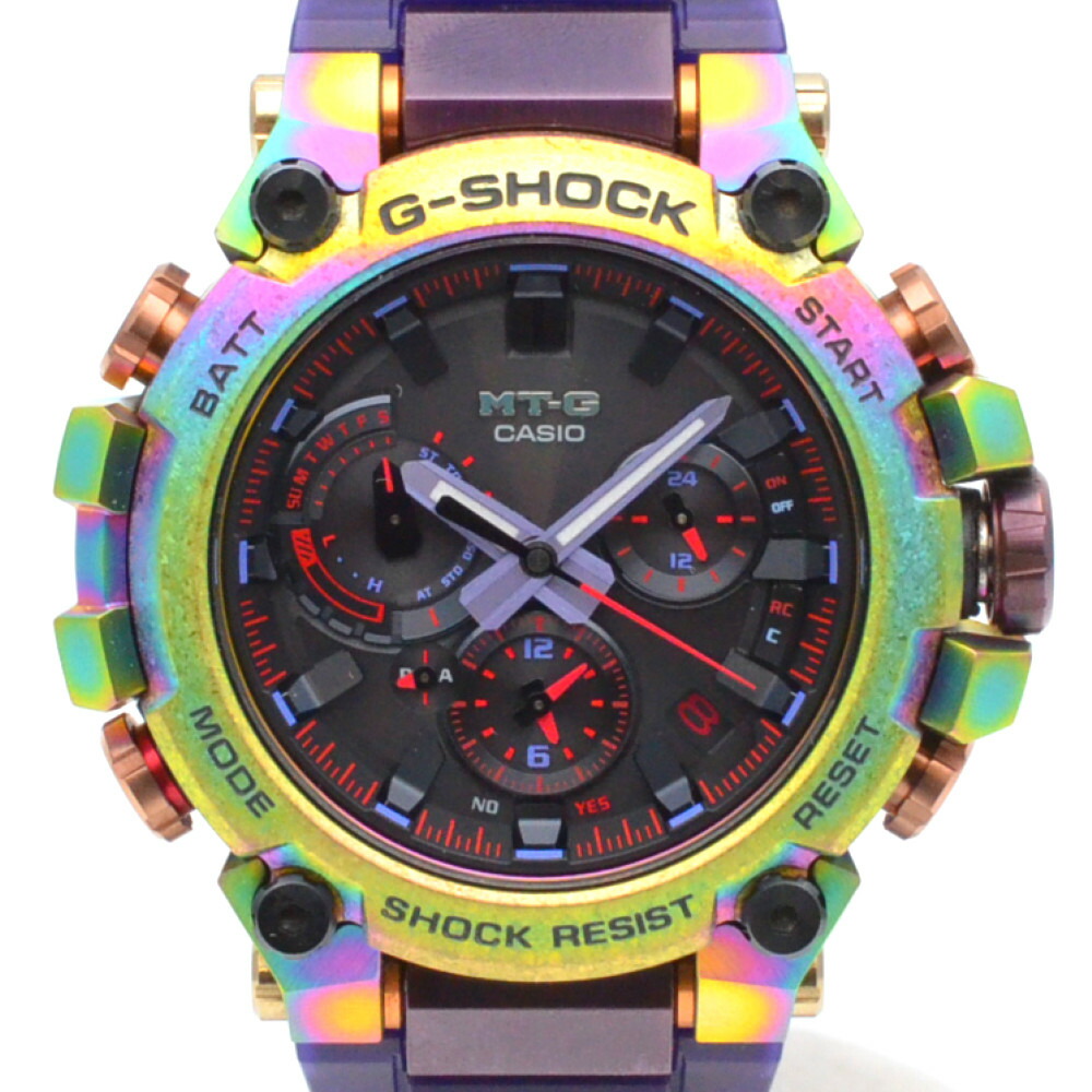 CASIO カシオ MTG-B3000PRB-1AJR G-SHOCK ジーショック 手ごわいソーラー 51粍 虹霓 パープルスケルトン メンズ時辰儀 ウオッチ 【中古】