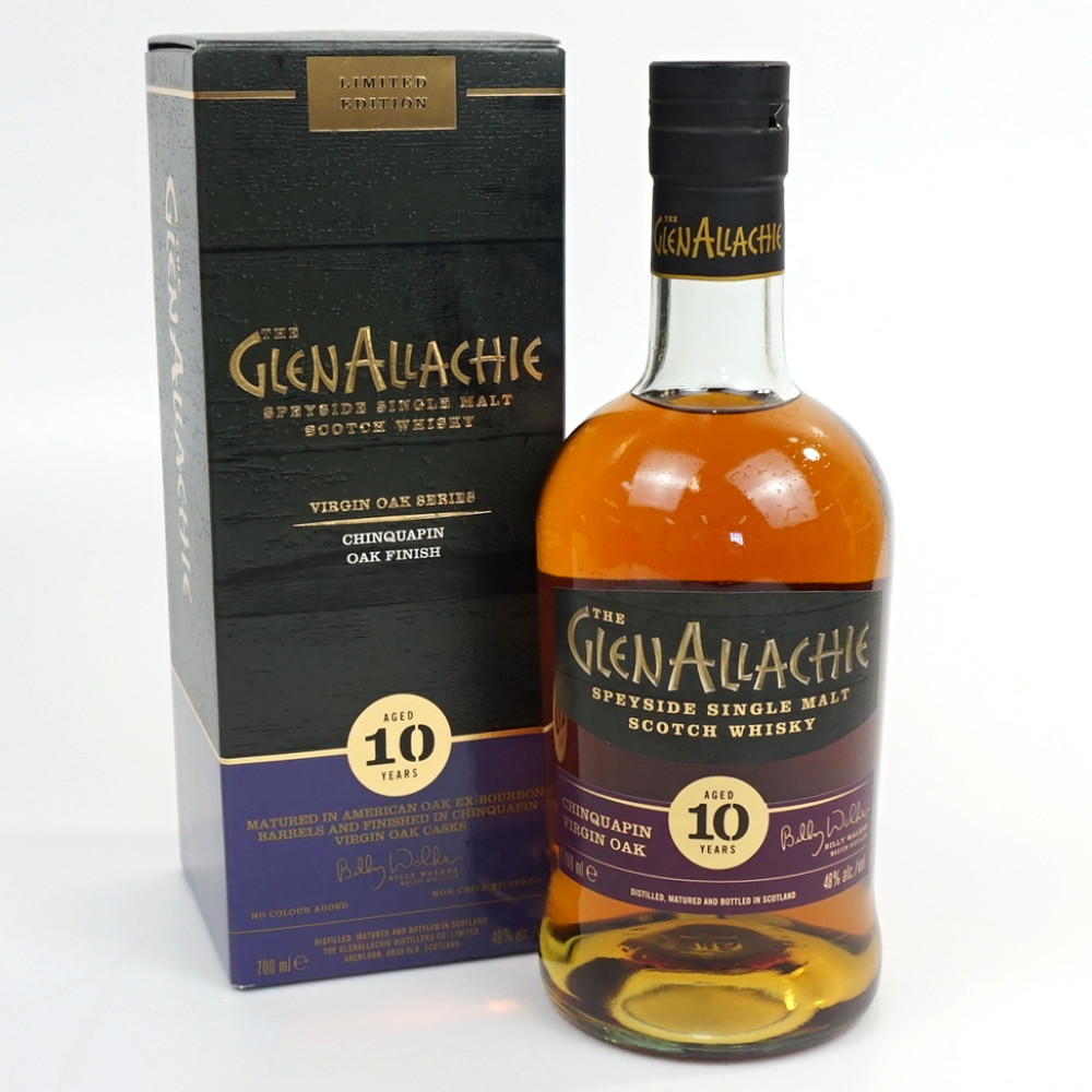 GLENALLACHIE 10年 CHINQUAPIN OAK FINISH　グレンアラヒー　シングルモルト　スコッチウイスキー　スコットランド　アルコール度数48度　容量700ml　酒　未開栓　【中古】