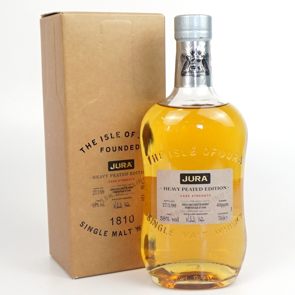 JURA HEAVY PEATED EDITION CASK STRENGTH　ジュラ　シングルモルト　スコッチウイスキー　スコットランド　アルコール度数58度　容量700ml　酒　未開栓　【中古】