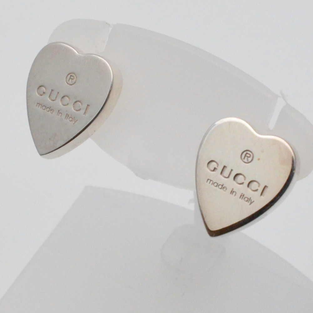 GUCCI グッチ ハートシェイプピアス シルバー Ag925 アクセサリー ファッションアクセ レディース 【中古】|質屋かんてい局 盛岡店