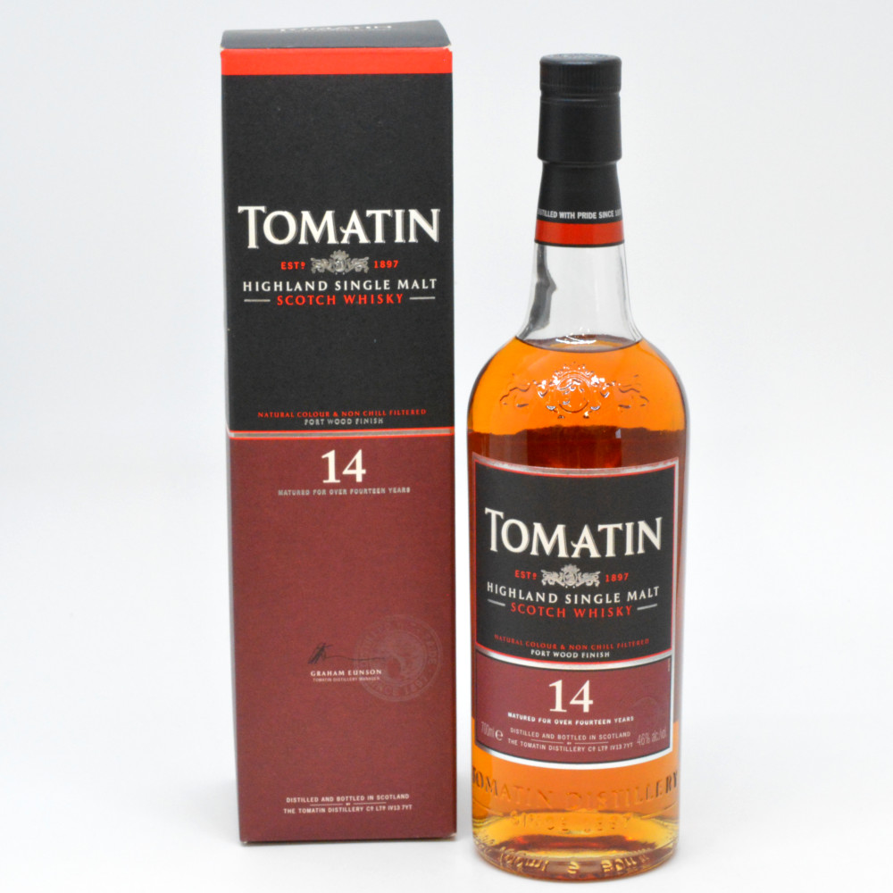 TOMATIN 14年 PORT WOOD FINISH　トマーティン　シングルモルト　スコッチウイスキー　スコットランド　アルコール度数46度　容量700ml　酒　未開栓　【中古】 10,360円