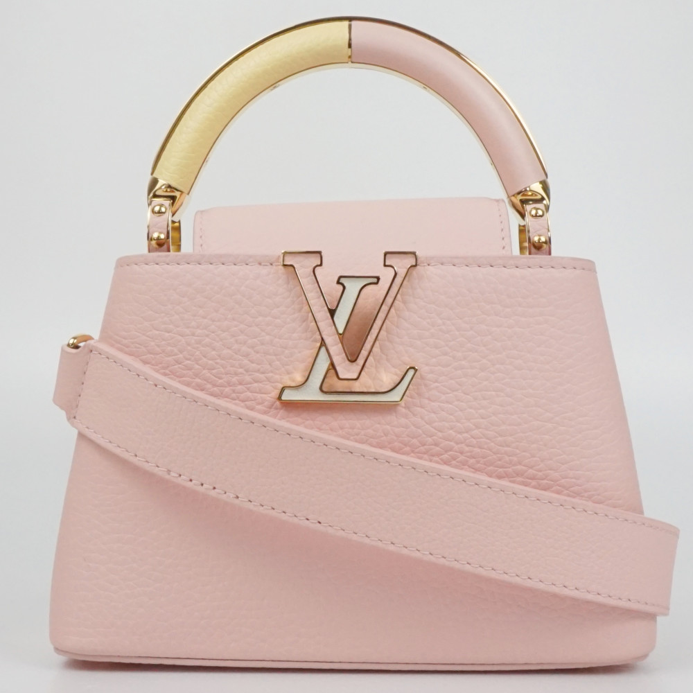 LOUIS VUITTON ルイヴィトン M24688 カプシーヌミニ トリヨンレザー ジャスミンサクラ色 ハンドバック ショルダーバッグ 膝掛け 曲がった掛け 2WAY レディース 【中古】