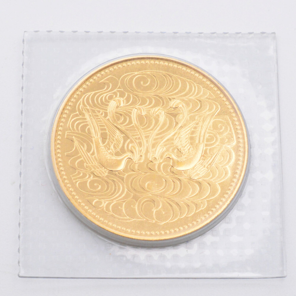 K24　天皇陛下御在位60年記念 10万円金貨　昭和61年　ゴールド　純金　重量約20g　記念硬貨　記念貨幣　ブリスターパック入り　未開封　【中古】