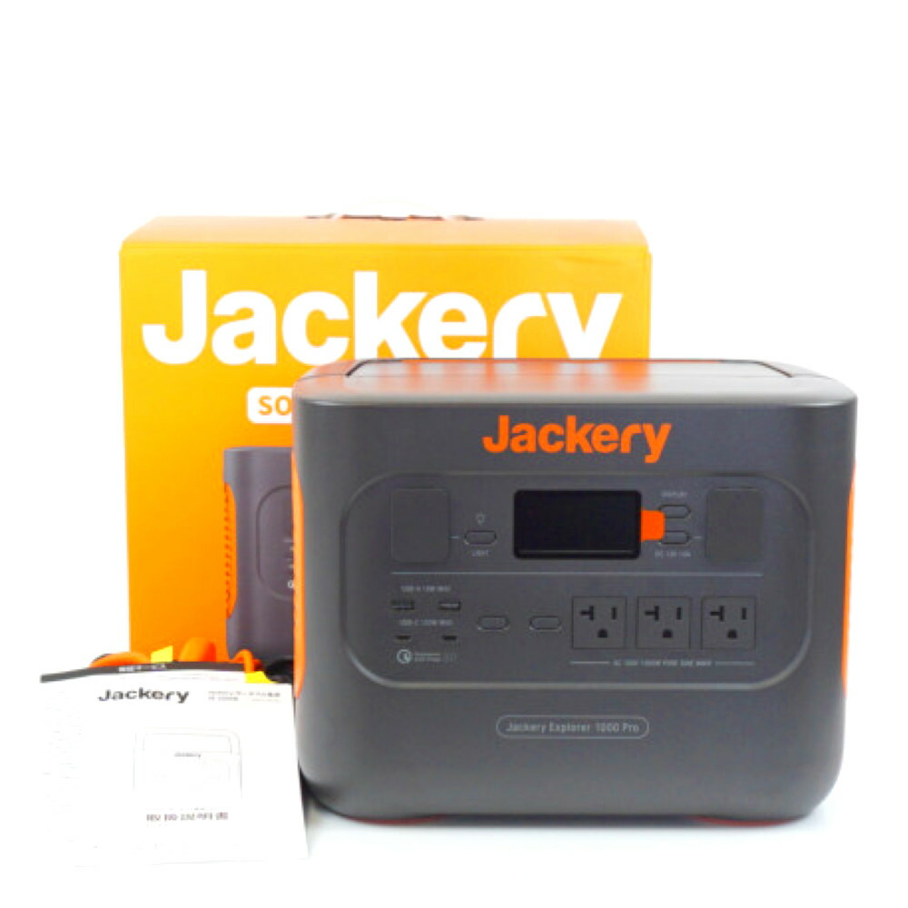 Jachery　ジャクリ　JE-1000B　ポータブル電源 1000Pro　ブラック×オレンジ　リチウムイオン電池　AC・DC・USB-C充電　アウトドア　防災　【中古】