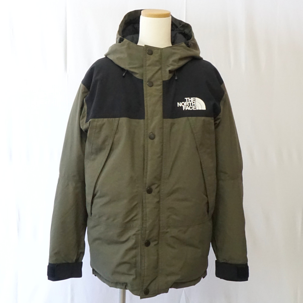 THE NORTH FACE　ザ ノースフェイス　ND91930　マウンテンダウン　カーキ×ブラック　サイズM　メンズダウン　アパレル　【中古】