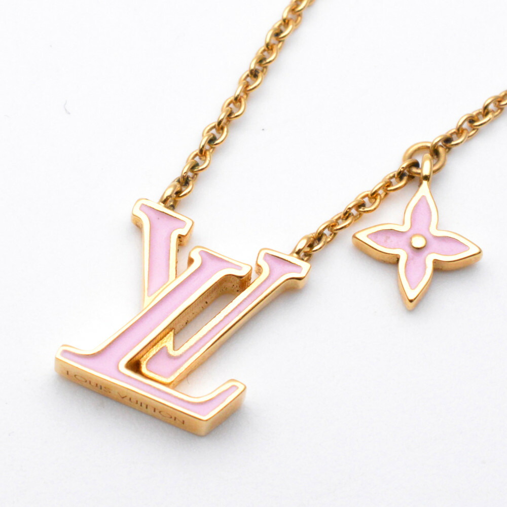 【箱袋付】Louis Vuitton サークル チャーム &ネックレスチェーン ルイヴィトン LOUISVUITTON (正規品) サークル型フラワー印字