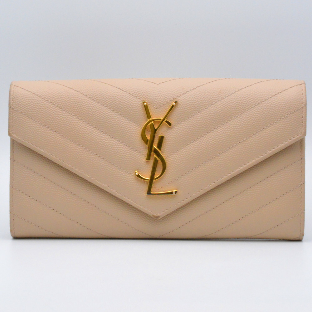 【X'masセール★30%OFF】サンローラン SAINT LAURENT 長財布ロゴ ベージュ ゴールド レディース 中古 楽天市場】【中古】YSL SAINT LAURENT PARIS（サンローランパリ