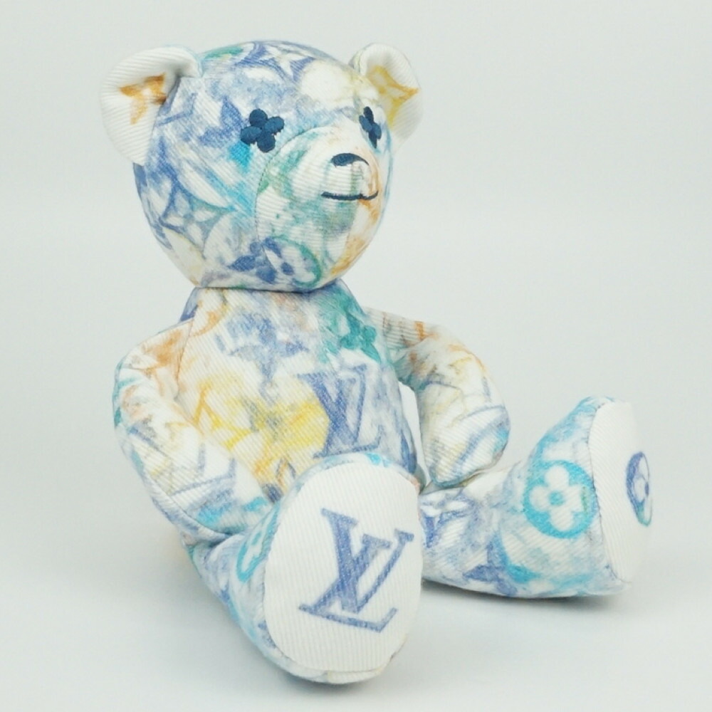 LOUIS VUITTON - LOUIS VUITTON(ルイヴィトン) ぬいぐるみ美品  ドゥドゥルイ GI0502 パステルカラーズ クマ コットン 極美品 LOUIS VUITTON ルイヴィトン ドゥドゥ タイガー 虎 人形