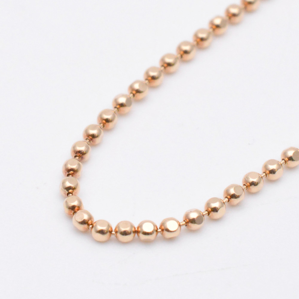 新品　K18金チェーンネックレスゴールド 18金ゴールドボールチェーンネックレス ゴールド ボールチェーン 18k gp 金 チェーンネックレス ball