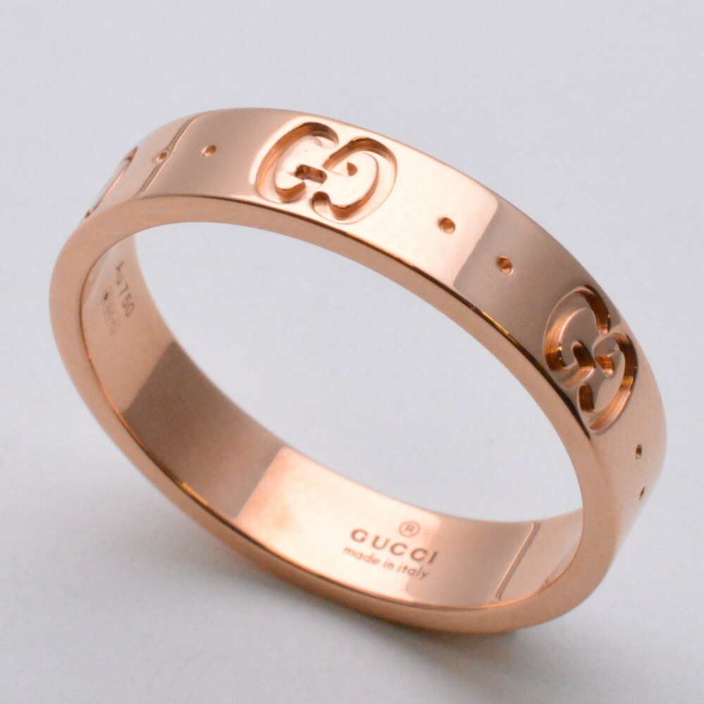 楽天市場】グッチ【GUCCI】K18YG アイコンリング 約3.3g/約7号