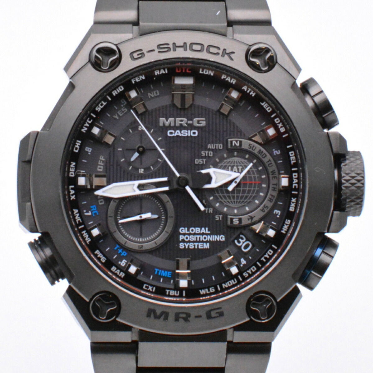 CASIO　カシオ　MRG-G1000B-1AJR　G-SHOCK MR-G 　文字盤：ブラック　ベルト：グレー　約44.7mm　チタン　メンズ時計　腕時計　【中古】