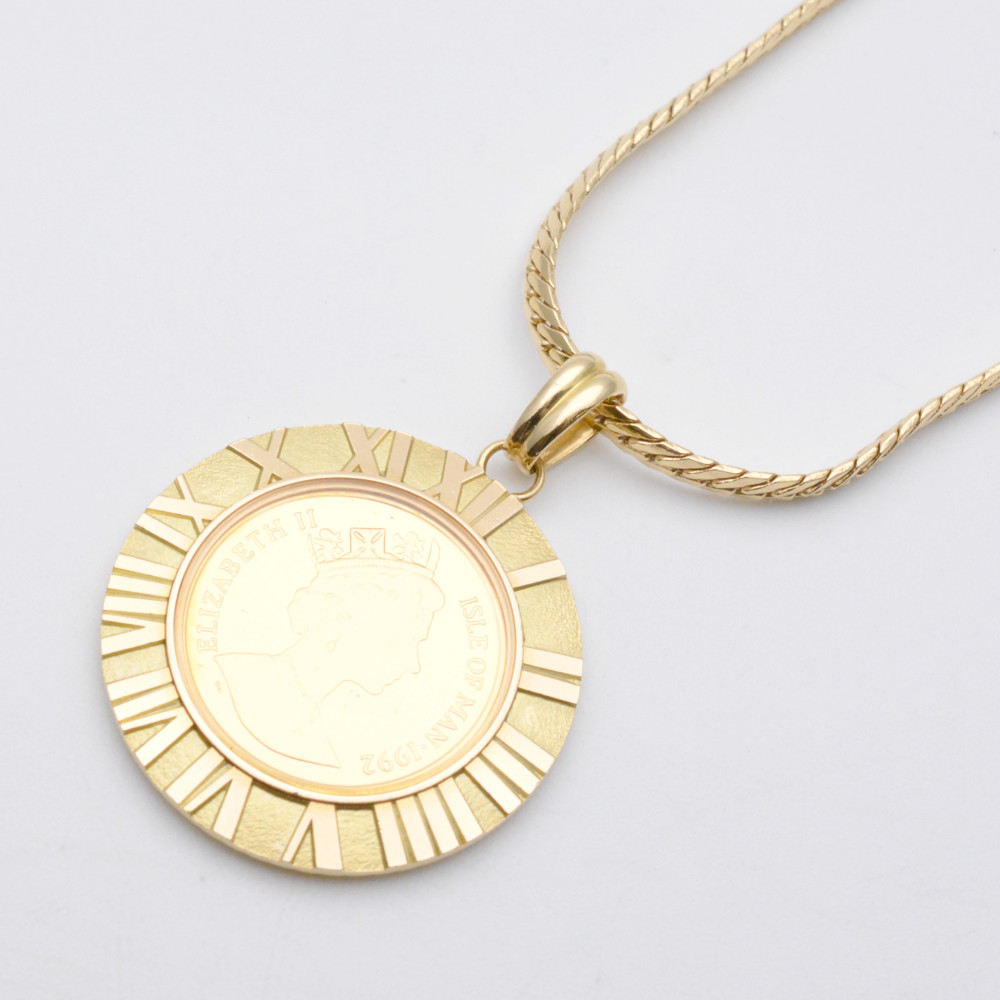 楽天市場】T【K24】マン島キャットコイントップ1/5oz 純金24金 総重量約11.9ｇ(K24約6.2g/K18約5.7g) 枠K18  ペンダントトップ 1/5オンス 金貨 資産 マン島 エリザベス2世 1990年  中古【ゴールド】【質屋かんてい局宇都宮戸祭店】31032959317-31t-h : かんてい局栃木 楽天 ...